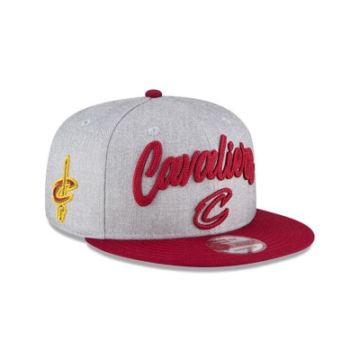 Grey Cleveland Cavaliers Hat - New Era NBA Official NBA Draft 9FIFTY Snapback Caps USA1598306